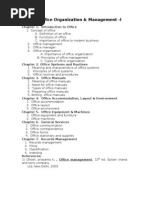 Syllabus For Office Organization and Management