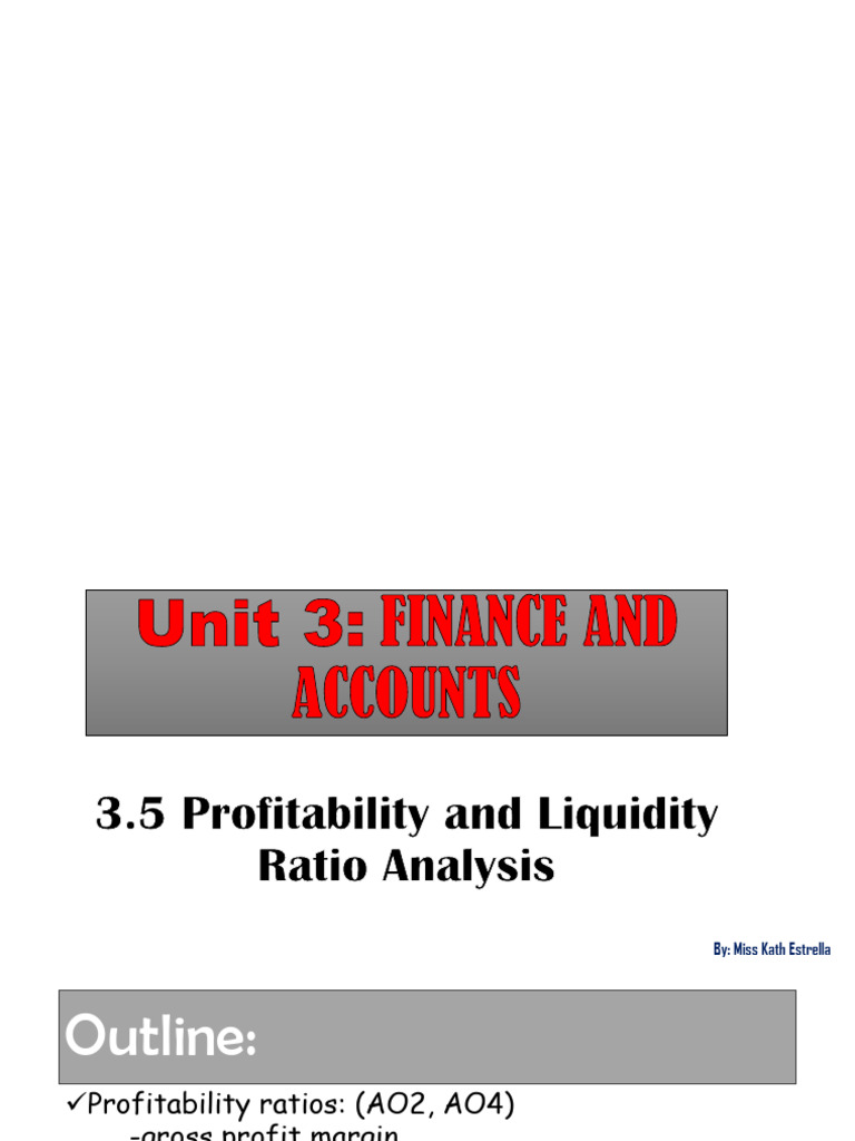 Profitability and Liquidity Ratio Analysis | PDF | Gross Margin | Investing
