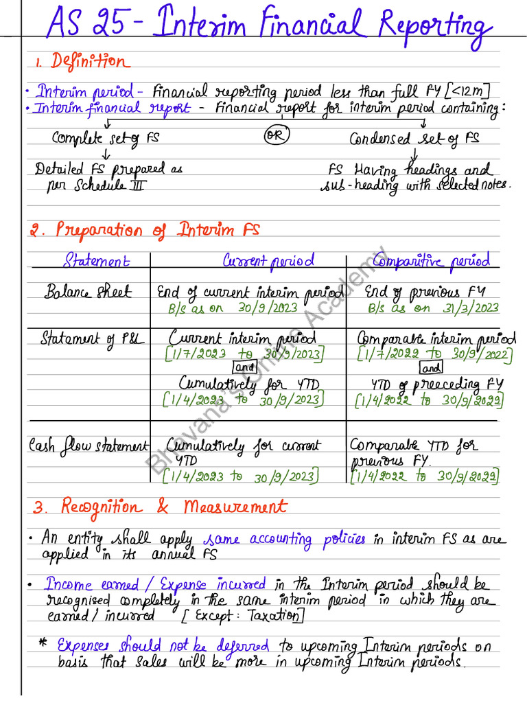 AS 25 - Notes | PDF