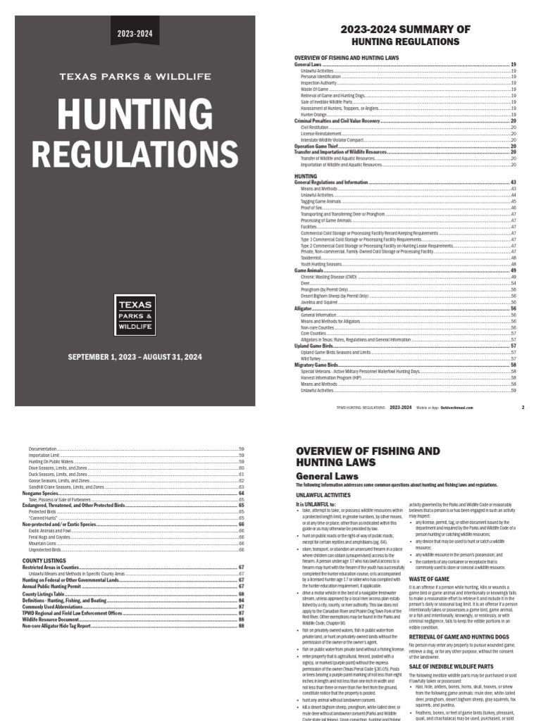 Hunting: Regulations | PDF | Hunting
