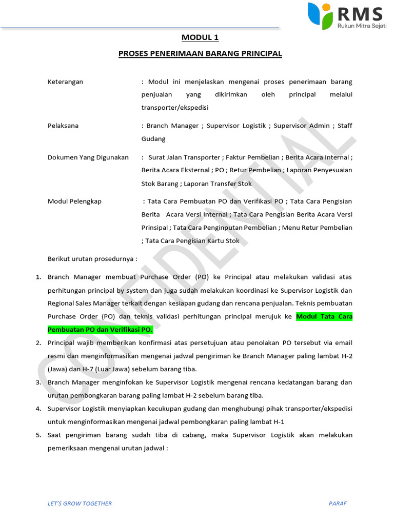 All Modul Implementasi Sop v. 3.1 - rms-1 | PDF