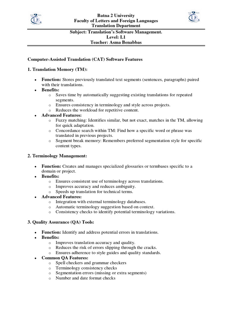 Lecture 2.CAT | PDF | Translations | Information Technology