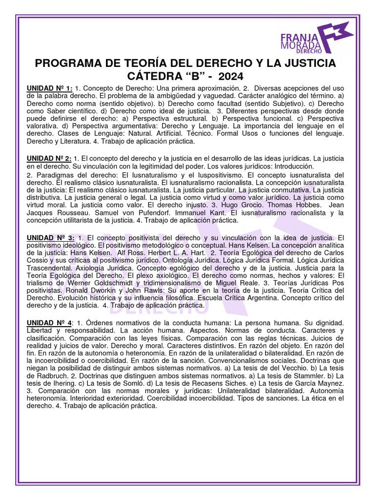 Teoría del Derecho y Justicia 2024 | PDF | Justicia | Crimen y violencia
