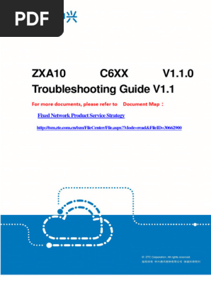 ZXA10 C6XX V1.1.0 Troubleshooting Guide V1.1 | PDF | File Transfer