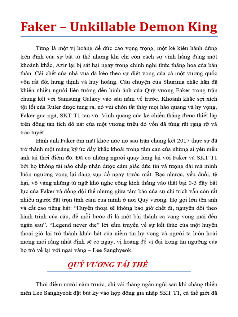 Faker | PDF
