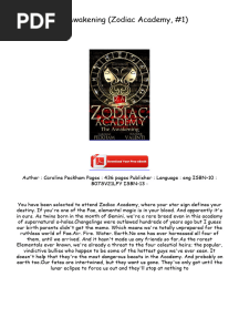 Get (PDF - BOOK) The Awakening (Zodiac Academy, #1) Free Read