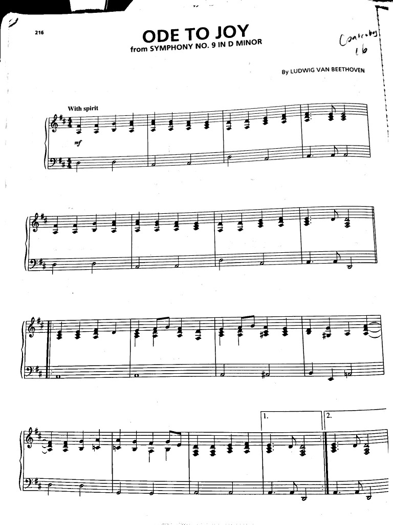 Ode to Joy (simple) | PDF