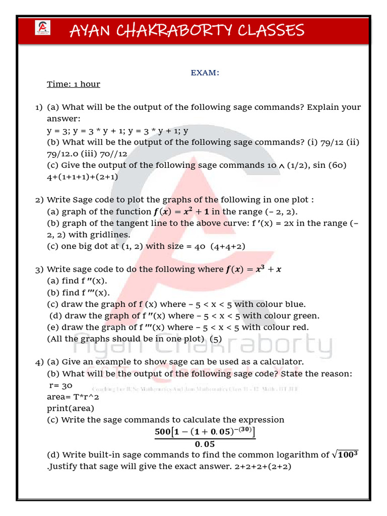 Sage Math | PDF | Computers