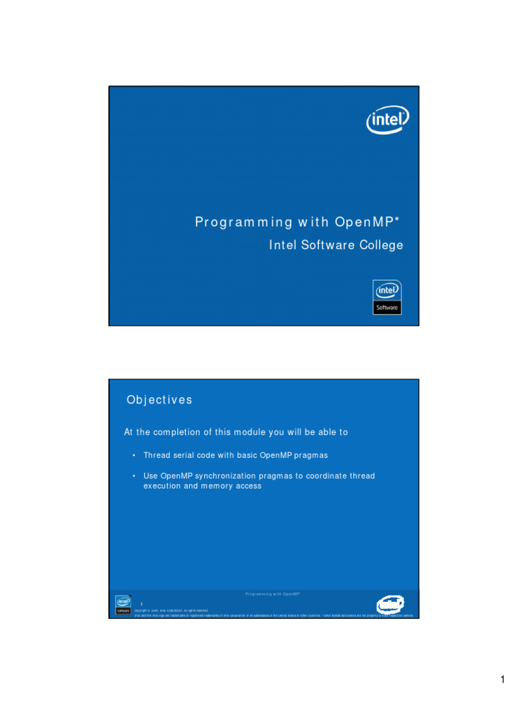 11-Programming With OpenMP | PDF | Control Flow | Computer Science