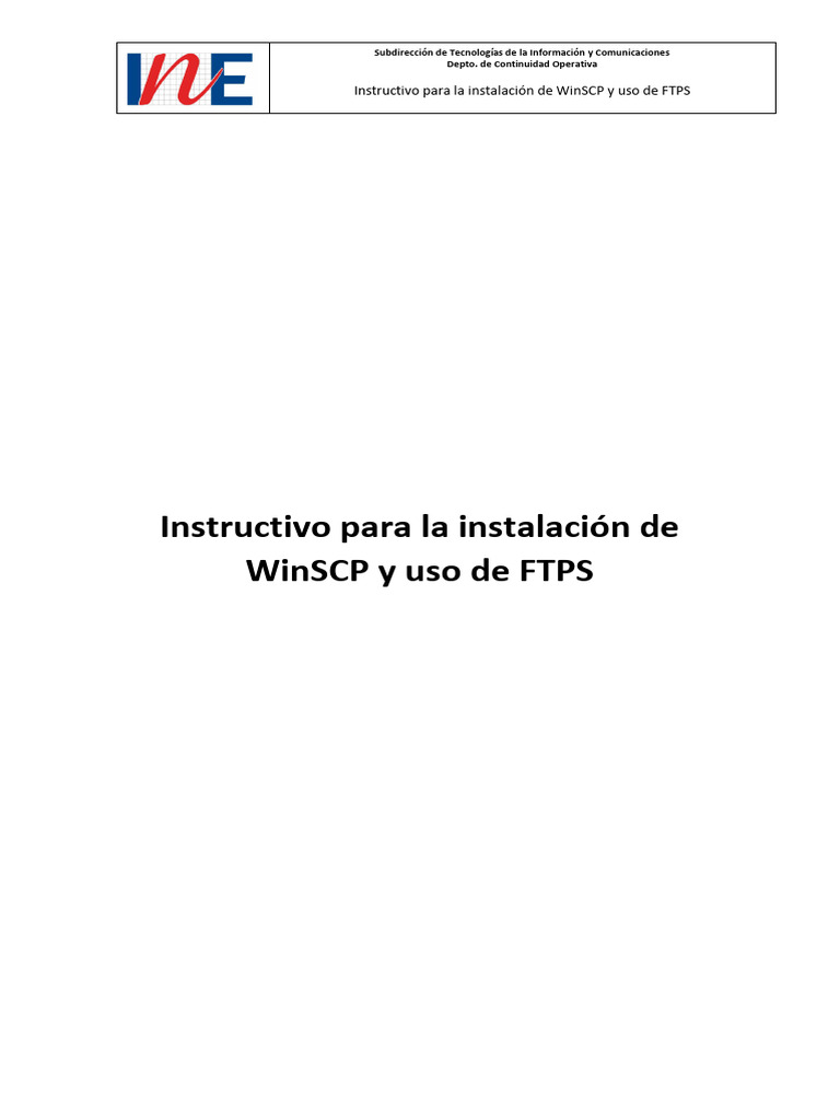 Instalación de WinSCP y FTPS | PDF | Software | Protocolo de ...