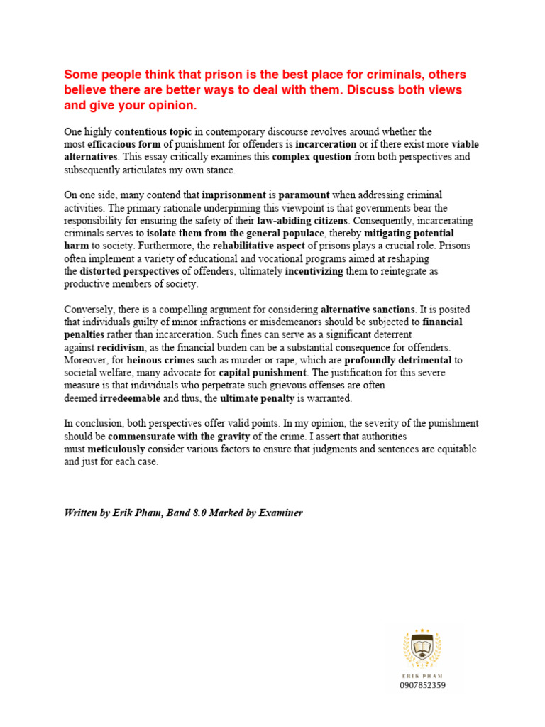Band 8 Writing Prison - 40 Phrases | PDF