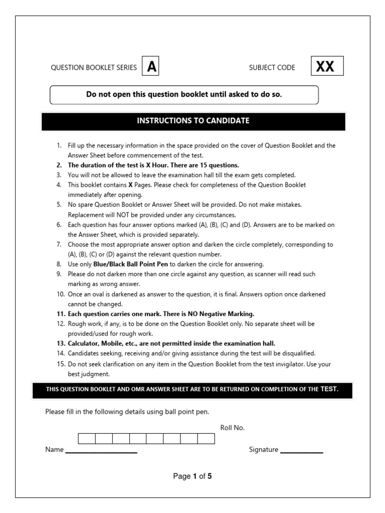 Exam Instructions and Question Format | PDF | Phase (Waves ...