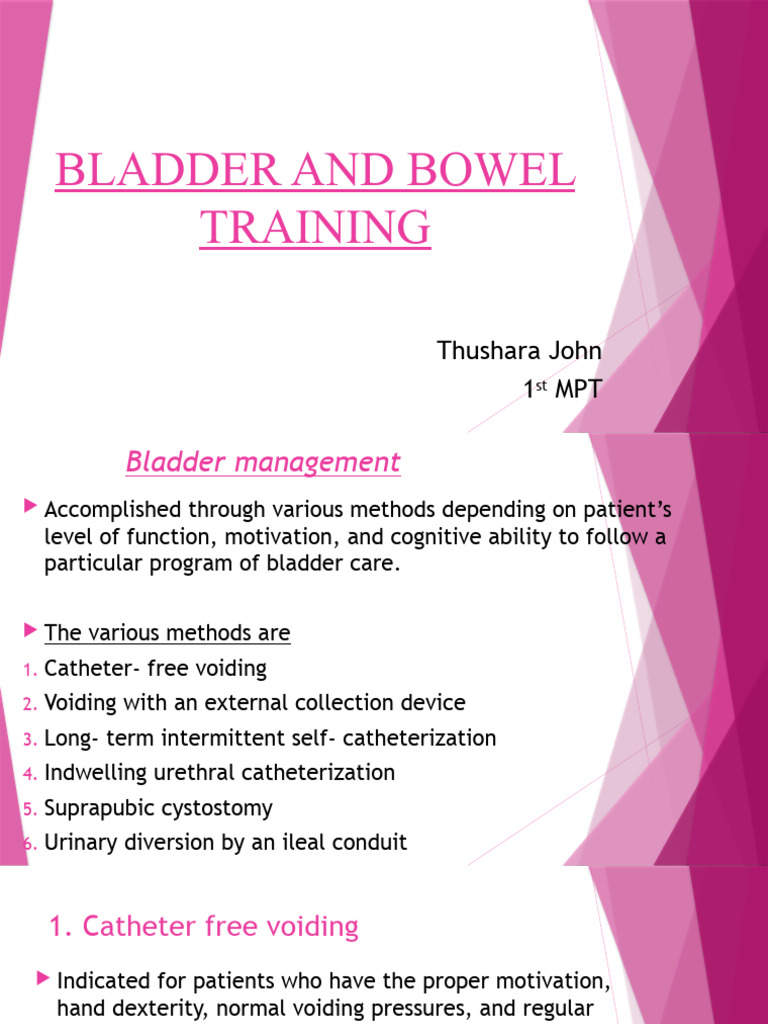 Bladder and Bowel Management Techniques | PDF | Urinary Tract Infection ...