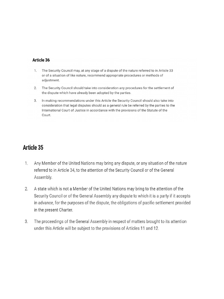 Chapter 6 of The Un Charter | PDF