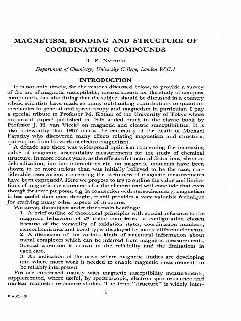 10.1351 Pac196817010001 | PDF | Coordination Complex | Ligand