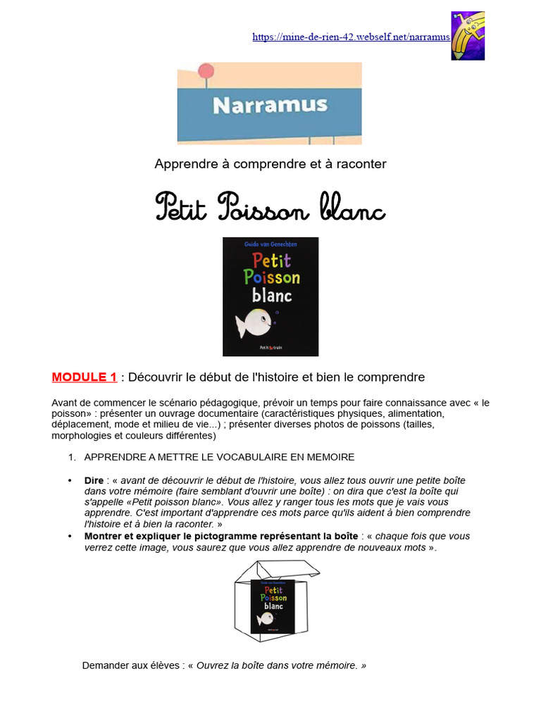 Pédagogie autour de Petit Poisson Blanc | PDF | Poisson