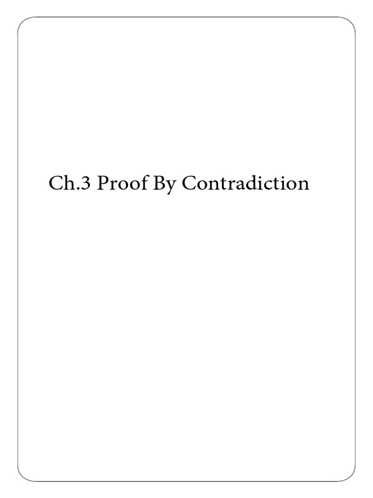 Proof by Contradiction Examples | PDF | Mathematical Proof | Integer