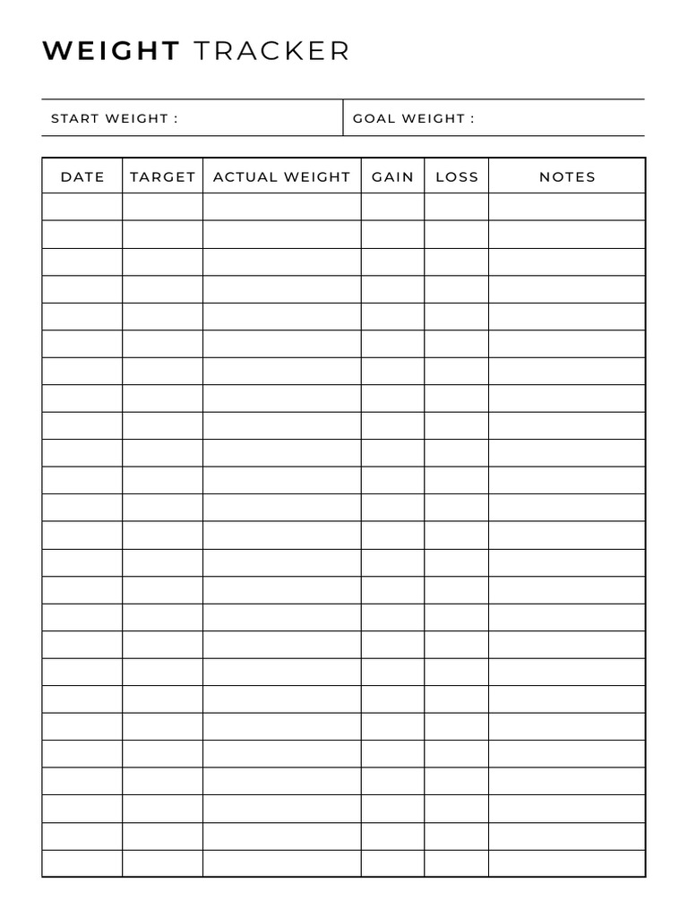 Weight Tracker | PDF