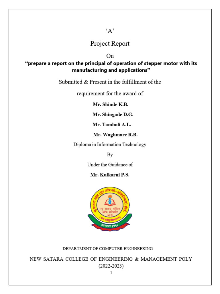 Stepper Motor Operation and Applications | PDF | Engineering | Computing