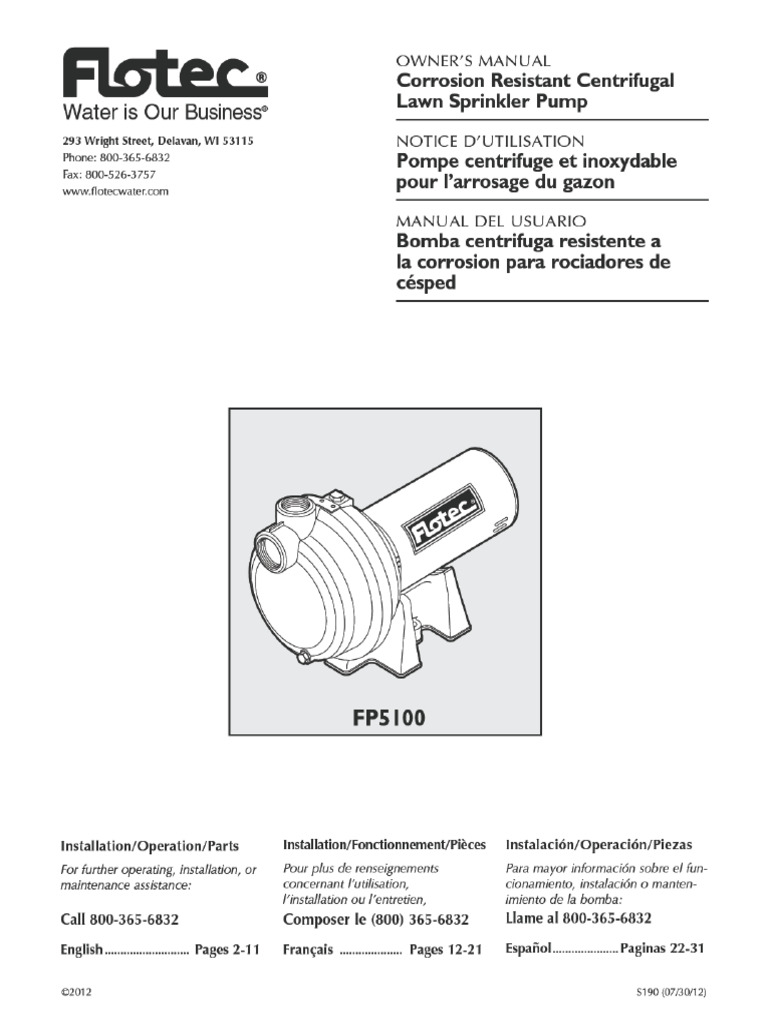 Flotec | PDF | Electrical Wiring | Fuse (Electrical)