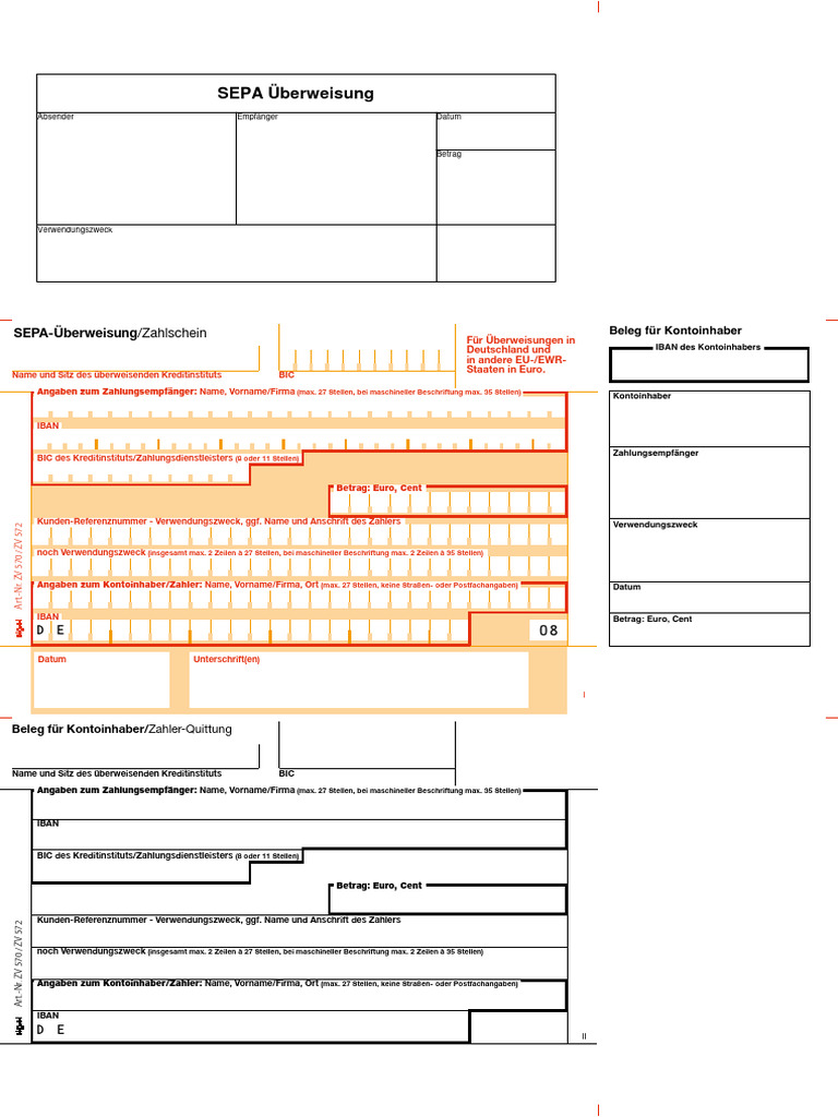 SEPA Formular | PDF