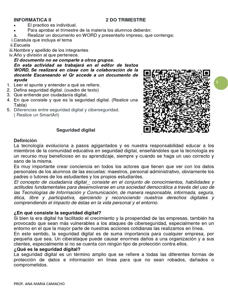 Informatica Ii CS | PDF | La seguridad informática | Seguridad