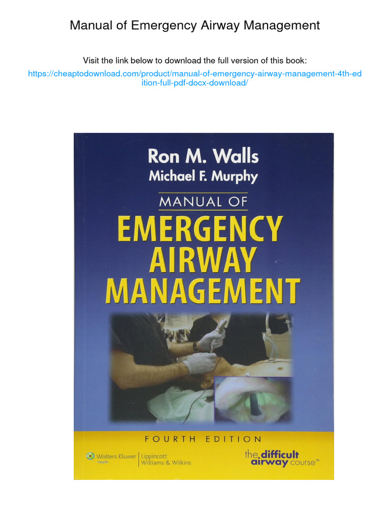 Manual of Emergency Airway Management: 9780781784948