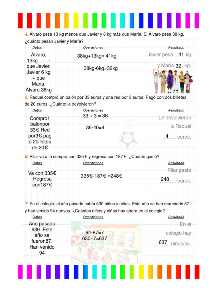Problemas Matemáticos 5º Primaria | PDF | Métodos y materiales de enseñanza