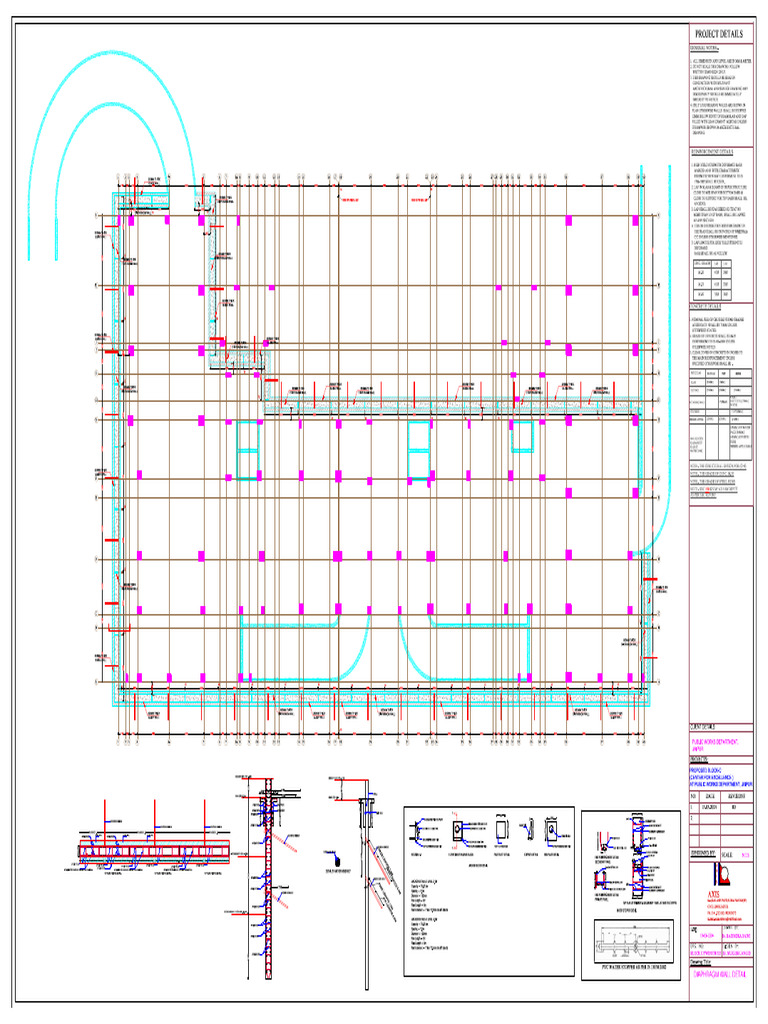PWD_COLUMN & FOOTING LAYOUT PLAN & DETAIL SINGLE ANCHOR 600MM THK_31-03 ...