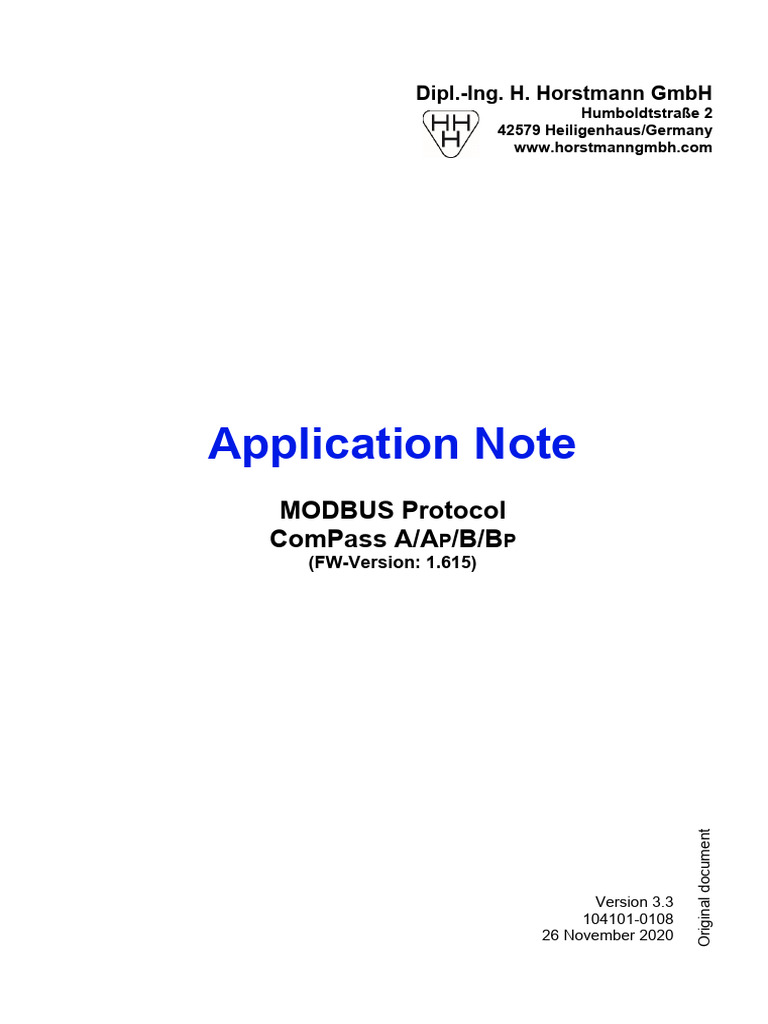 Modbus Protocol for ComPass Devices | PDF | Computer Engineering ...