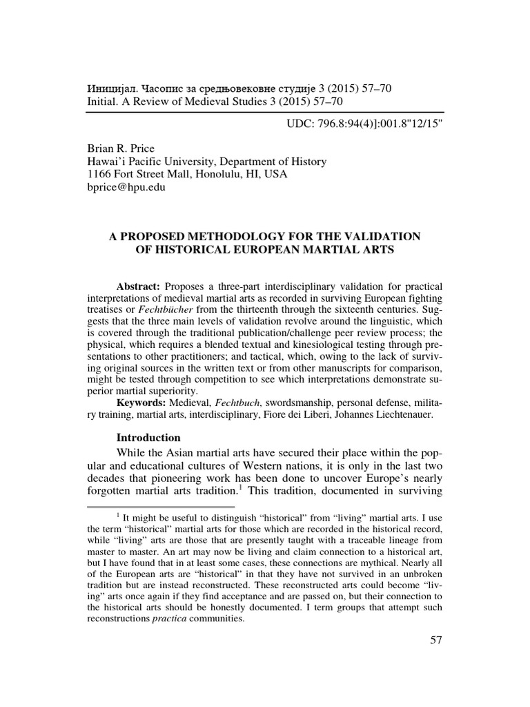 A Proposed Methodology For The Validation | PDF | Swordsmanship ...