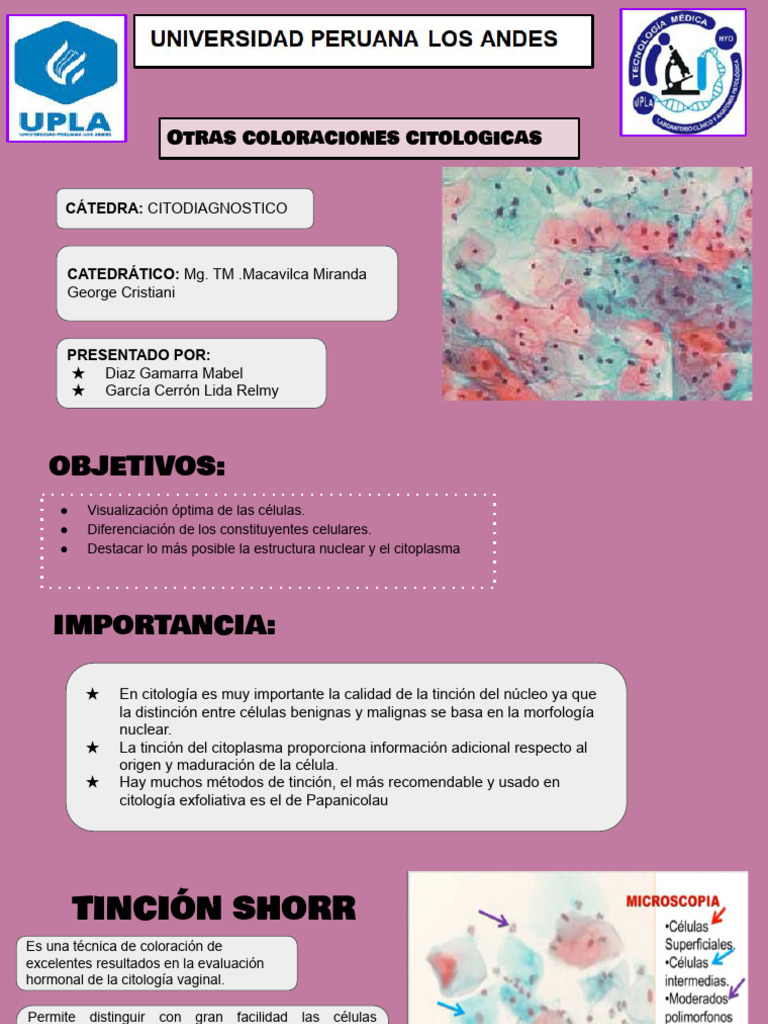 Coloraciones Citológicas | PDF | Tinción | Biología Celular)