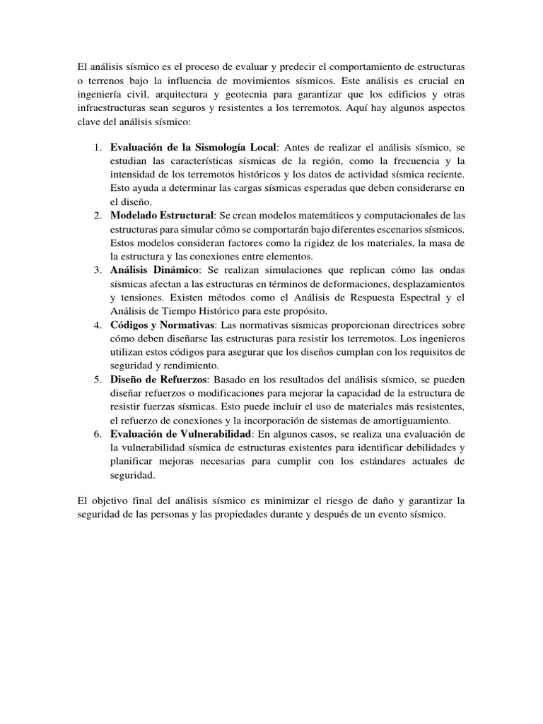Analisis Sismico Pdf