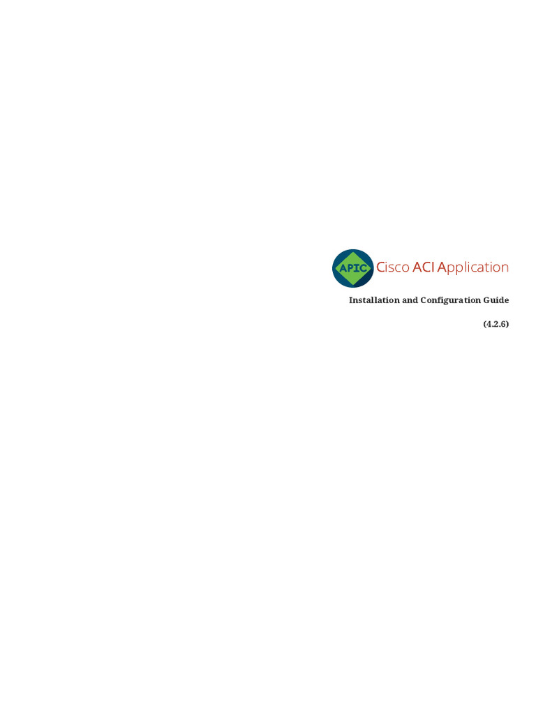 Cisco ACI App Guide 4.2 Installation | PDF | Computer Science ...