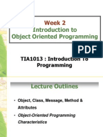 Introduction To Object Oriented Programming: Week 2