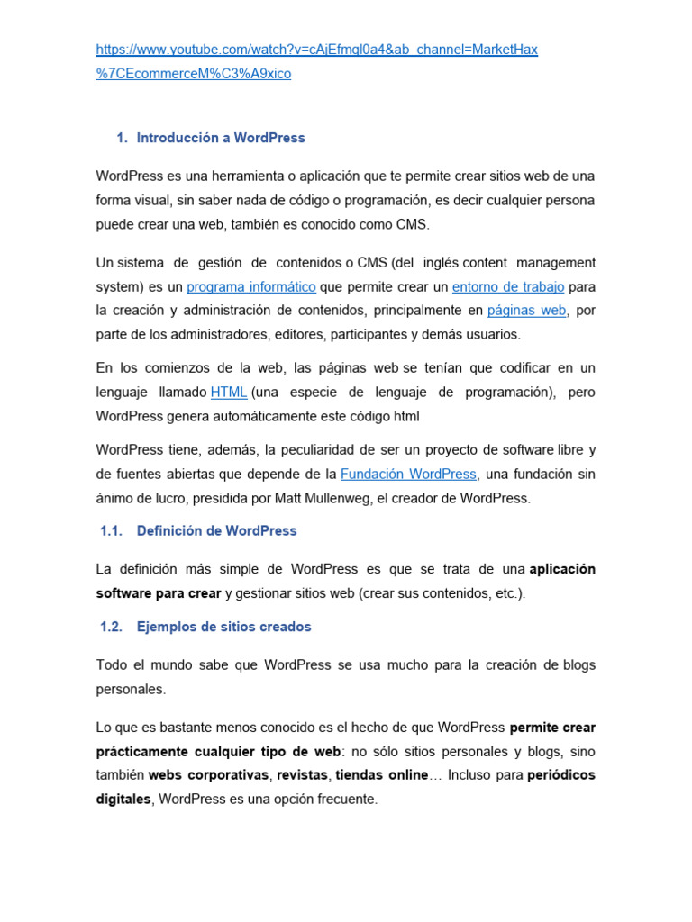 Guía Básica de WordPress para Principiantes | PDF | Word Press | Blog