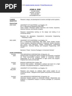 Sample Mechanical Engineer Resume