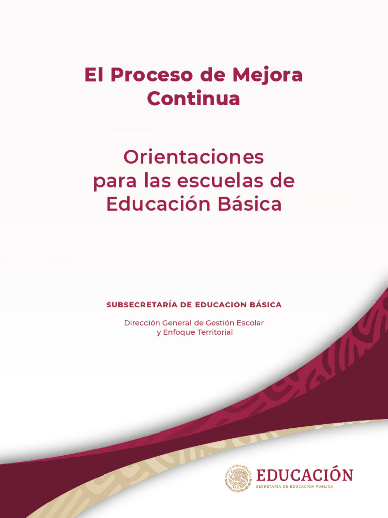 2425 s0 Insumos Docen para El Proceso Mejora Continua Escuela | PDF ...