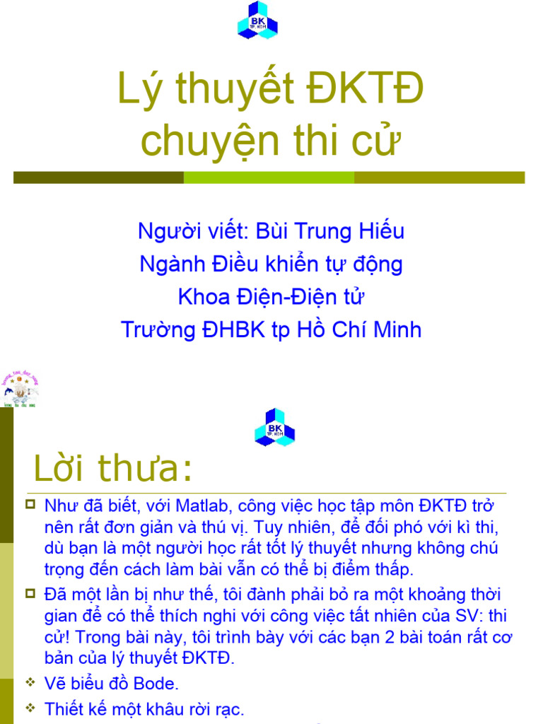 Ly Thuyet DKTD | PDF