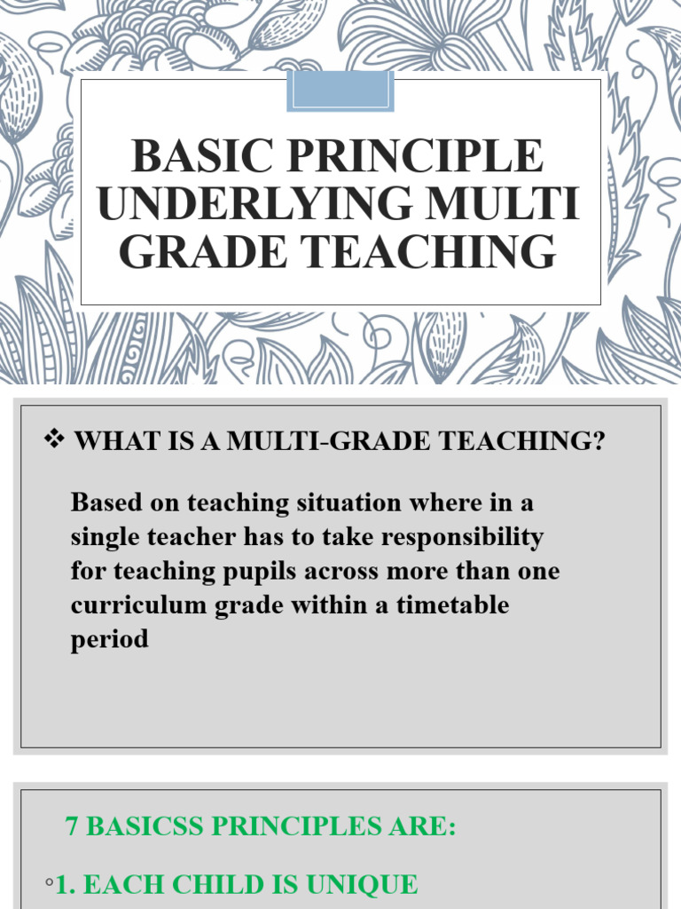 Principles of Multi-Grade Teaching | PDF | Career & Growth