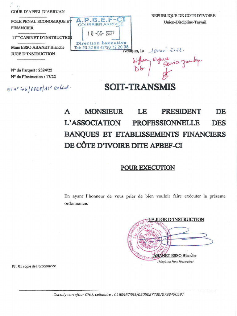 Soit Transmis Du Pole Penal Eco Et Financier | PDF
