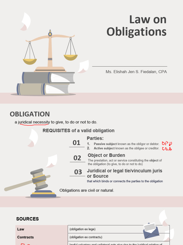 Law On Obligations and Contracts | PDF | Law Of Obligations | Guarantee