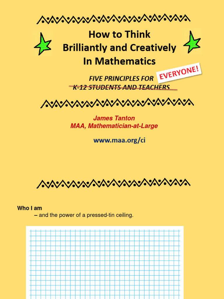 Creative Math Thinking for K-12 Educators | PDF | Trigonometric ...