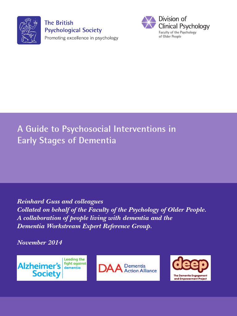Psychosocial Interventions for Dementia | PDF | Cognitive Behavioral ...