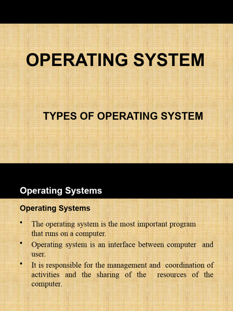 Types of Operating System | PDF | Operating System | Computer Science