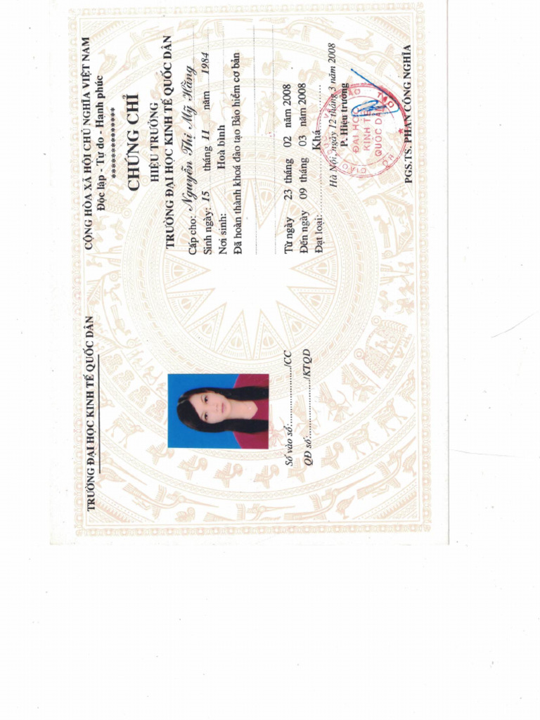 CC BHCB - Nguyen Thi My Hang - VPPB | PDF