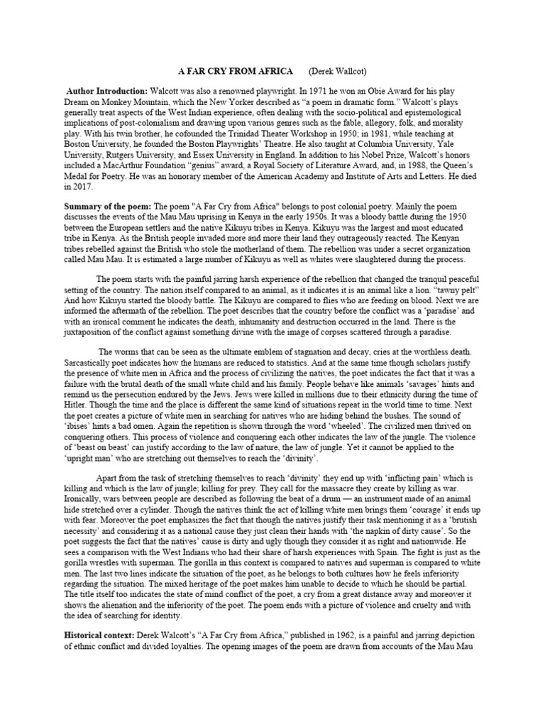 a-far-cry-from-africa-pdf-poetry-kenya