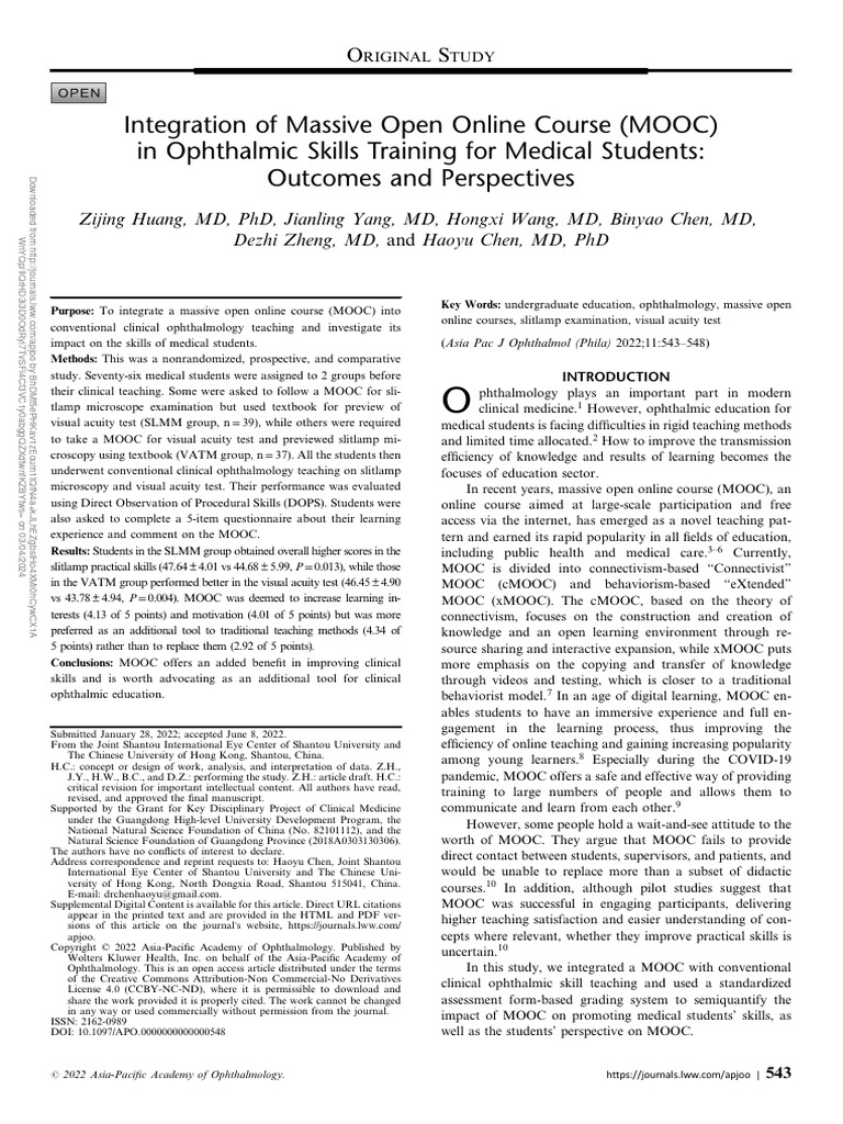 Integration of Massive Open Online Course Mooc .9 | PDF | Massive Open ...