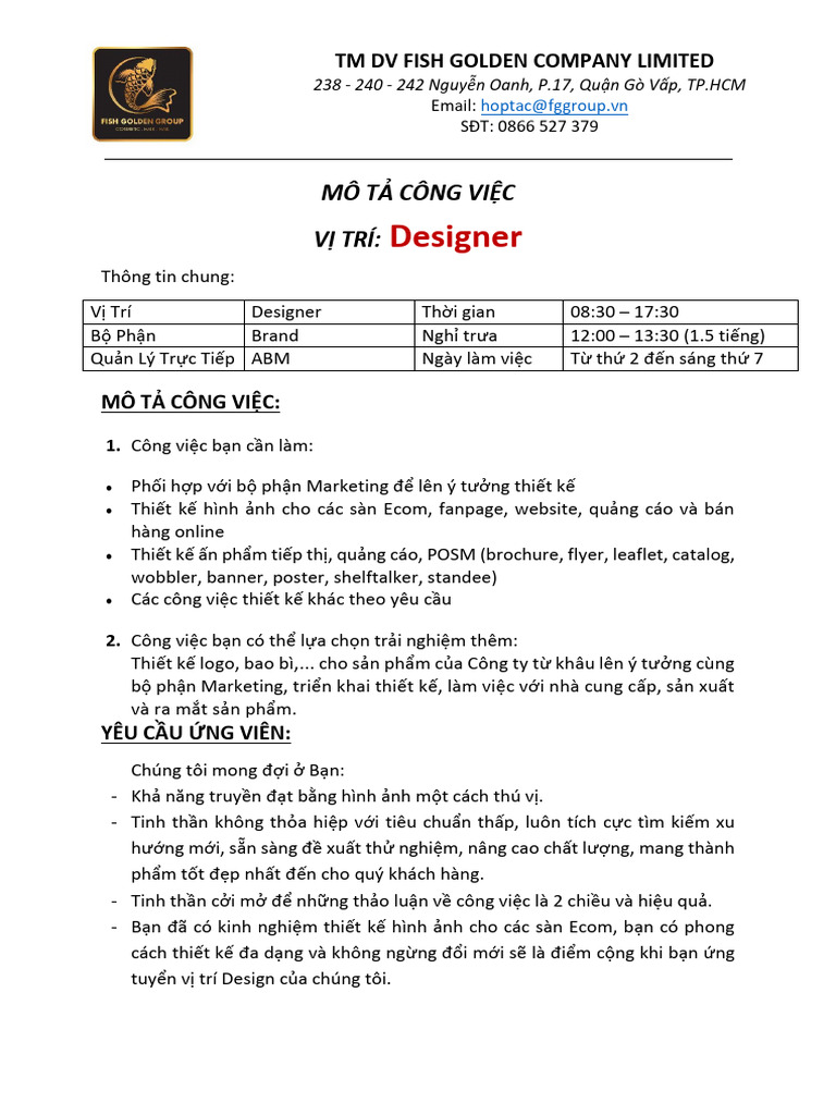 JD Designer | PDF