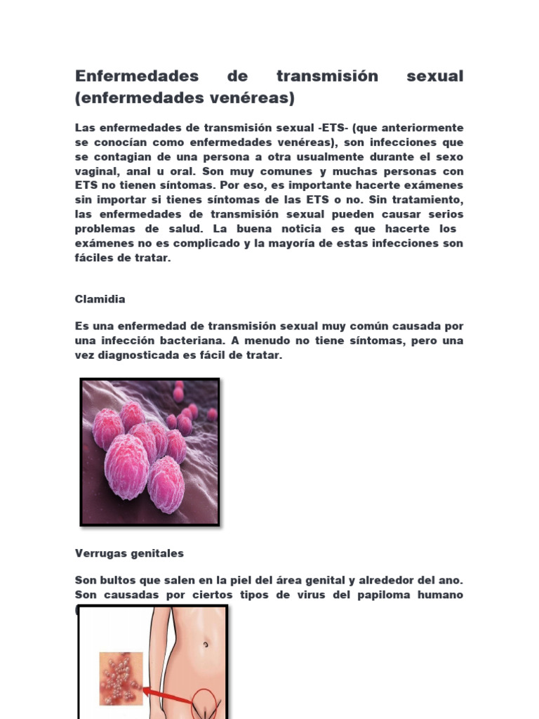 Enfermedades de Transmisión Sexual | PDF | Infección transmitida